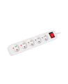 Lanberg Cable Power Strip, 5X French Outlets with Switch, Quality-Grade Copper, 1.5 m | PS1-05E-0150-W