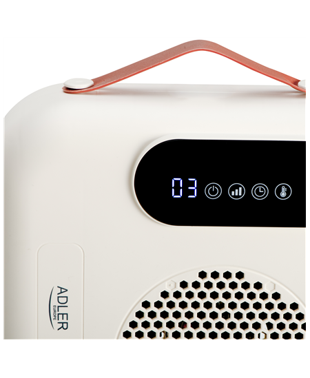 Adler LED Fan Heater with Remote Control | AD 7756 | Fan heater | 2000 W | Beige | IPX0