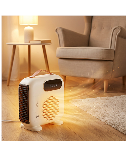 Adler LED Fan Heater with Remote Control | AD 7756 | Fan heater | 2000 W | Beige | IPX0