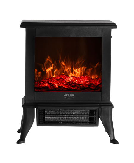 Adler Electric Fireplace | AD 7754 | Ceramic | 1800 W | Number of power levels 2 | Black