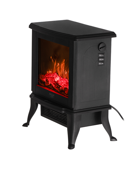 Adler Electric Fireplace | AD 7754 | Ceramic | 1800 W | Number of power levels 2 | Black