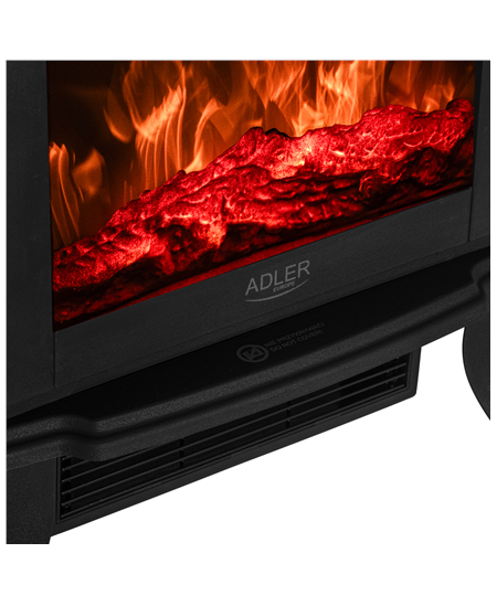 Adler Electric Fireplace | AD 7754 | Ceramic | 1800 W | Number of power levels 2 | Black