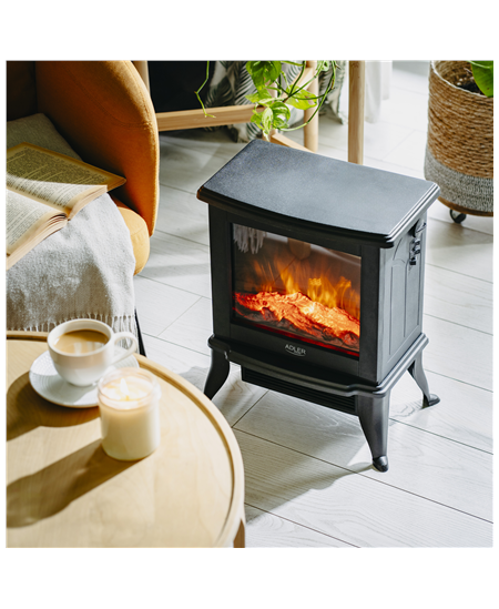 Adler Electric Fireplace | AD 7754 | Ceramic | 1800 W | Number of power levels 2 | Black