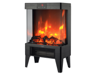 Adler LED electric fireplace with remote control | AD 7755 | Ceramic Heater | 2000 W | Number of power levels 2 | Black