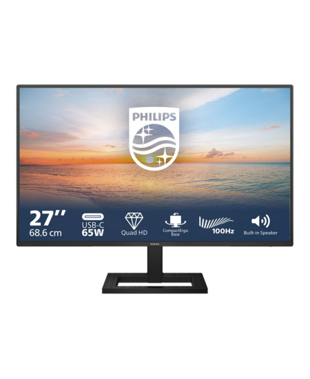 Philips | 27E1N1600AE/00 | 27 " | IPS | 16:9 | 100 Hz | 4 ms | 2560 x 1440 pixels | 350 cd/m² | HDMI ports quantity 1 | Wa