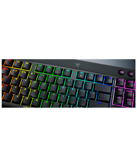 Razer | BlackWidow V4 Low-Profile HyperSpeed | Keyboard | Wireless | US | Bluetooth | Orange Switches | Black