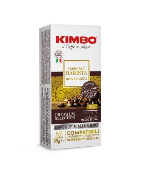 Kavos kapsulės KIMBO Barista Napoli Alu, 10 x 5,5 g