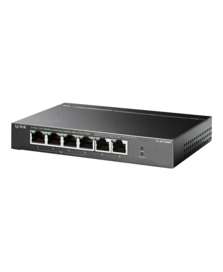 TP-LINK | Switch | TL-SF1006P | Unmanaged | Desktop | 10/100 Mbps (RJ-45) ports quantity 6 | PoE+ ports quantity 4 | Power suppl
