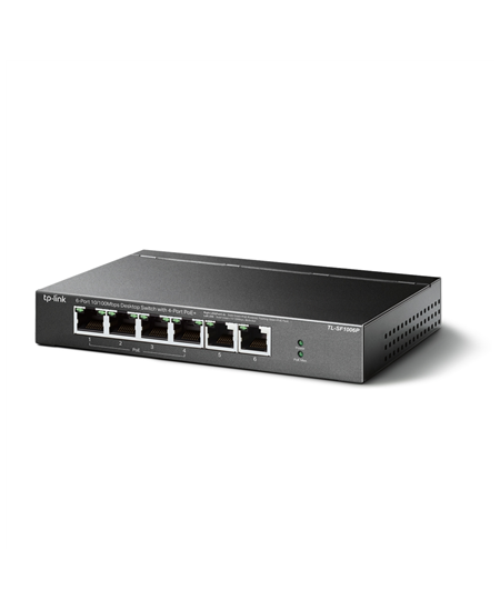 TP-LINK | Switch | TL-SF1006P | Unmanaged | Desktop | 10/100 Mbps (RJ-45) ports quantity 6 | PoE+ ports quantity 4 | Power suppl