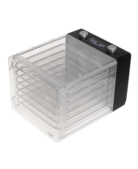 Adler | Food Dehydrator | AD 6660 | Power 600 W | Number of trays 6 | Integrated timer | Black