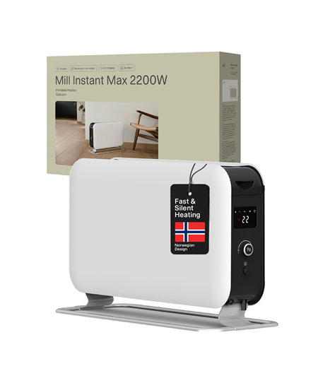 Mill Heater CO2200LEDMAX Convection Heater, 2200 W, Number of power levels 3, Suitable for rooms up to 5-30 m², White