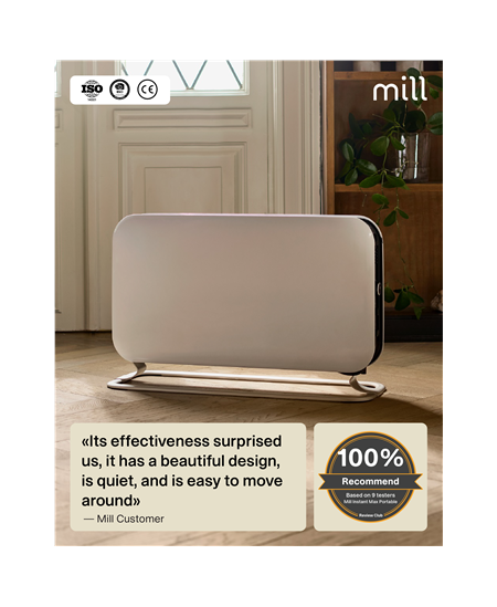 Mill Heater CO2200LEDMAX Convection Heater, 2200 W, Number of power levels 3, Suitable for rooms up to 5-30 m², White