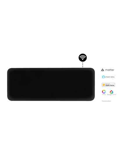 Mill Invisible Smart WiFi Heater | PA1300WIFI4B | Panel Heater | 1300 W | Suitable for rooms up to 15-19 m² | Black | IPX4