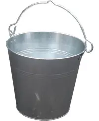 Kibiras cinkuotas su rankena, 12 litrų