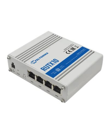 Teltonika | Industrial Router | RUTX10 | 802.11ac | 867 Mbit/s | 10/100/1000 Mbit/s | Ethernet LAN (RJ-45) ports 4 | Mesh Suppor