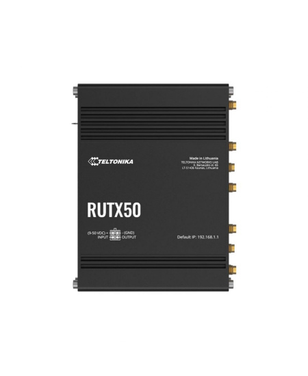 Teltonika | INDUSTRIAL 5G ROUTER | RUTX50 | 802.11ac | 867 Mbit/s | 10/100/1000 Mbps Mbit/s | Ethernet LAN (RJ-45) ports 5 | Mes
