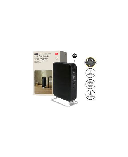 Mill | WiFI GEN3 Oil Filled Radiator | OIL2000WIFI3 | Oil Filled Radiator | 2000 W | Number of power levels 3 | Black