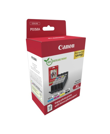 Canon CLI-581XL (2052C004) Photo value pack Rašalinių kasečių komplektas, C/M/Y/BK