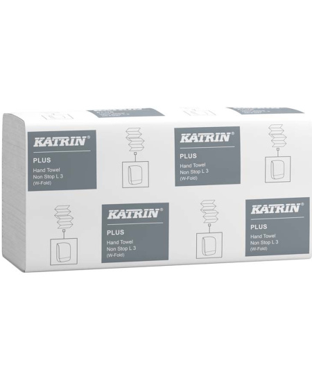 Lapiniai popieriniai rankšluosčiai KATRIN Plus Non Stop Handy pack,  87099, W lenk., 90 serv., 1 pak.