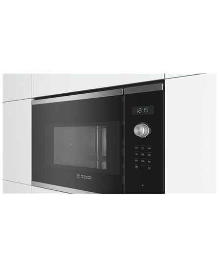 Bosch Microwave Oven BFL554MS0 Built-in, 31.5 L, Retractable, Rotary knob, Start button, Touch Control, 900 W, Stainless steel, 