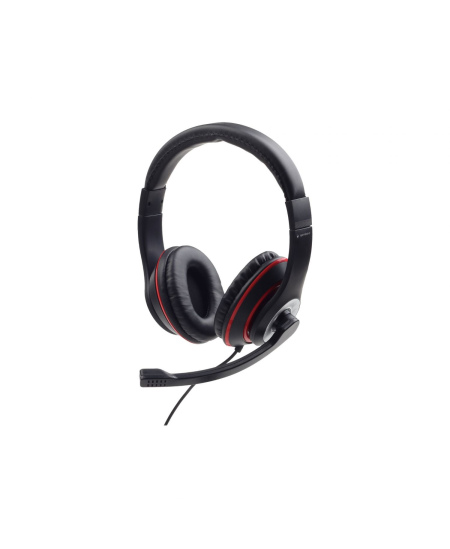 Gembird | Stereo headset | MHS-03-BKRD | On-Ear | Built-in microphone | 3.5 mm