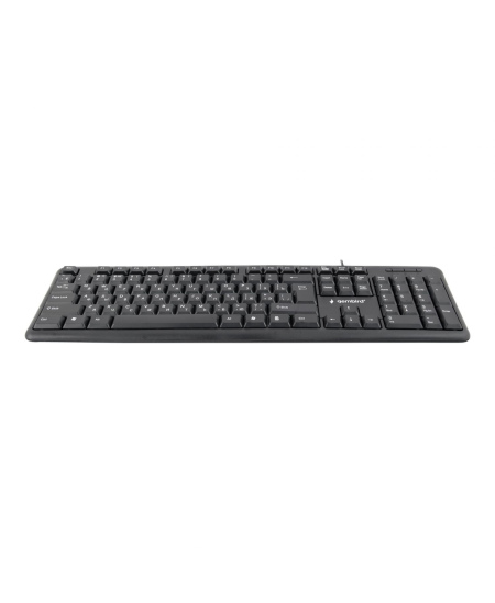 Gembird KB-U-103-RU Standard, Wired, Keyboard layout EN/RU, 1.4 m, Black, 424 g