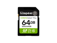 Kingston Canvas Select Plus | 64 GB | SD | Flash memory class Class 10, UHS-I, U1/U3, Video Class 10/30