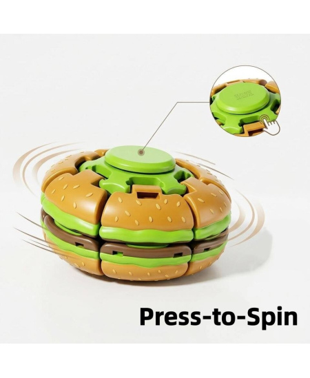 Press Gyroball – hamburger formos sukamasis fidget žaislas