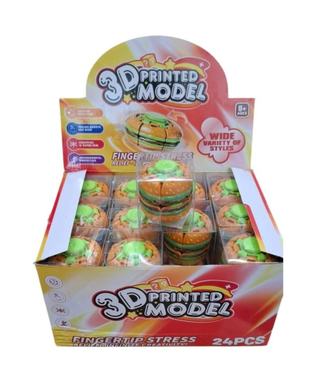 Press Gyroball – hamburger formos sukamasis fidget žaislas