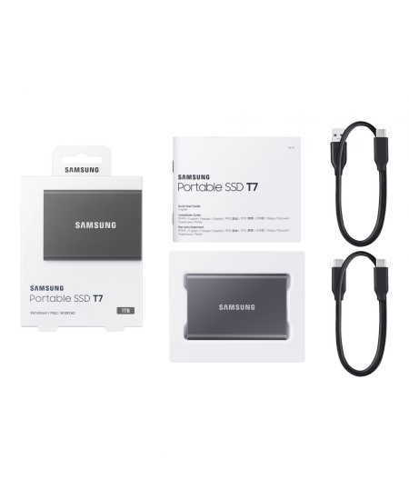 Samsung MU-PC1T0T/WW Portable SSD T7 USB 3.2 1TB Silver