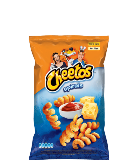 Kukurūzų užkandis, CHEETOS Spirals kečupo ir sūrio skonio, 145 g