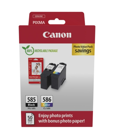 Canon PG-585/CL-586 (6205C004) Photo value pack Rašalinių kasečių komplektas, BK/CMY
