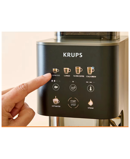 Krups Coffee Crush Experience Coffee maker SA403BE0, Black/Silver | Krups