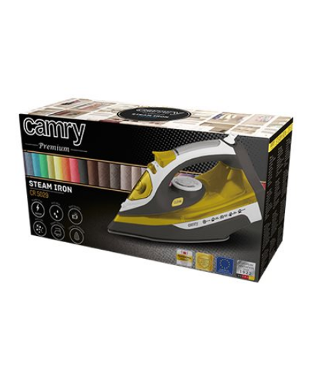 Camry | Iron | CR 5029 | Steam Iron | 2400 W | Continuous steam 40 g/min | Steam boost performance 70 g/min | White/Black/Gold