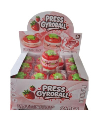 Press Gyroball – braškės formos sukamasis fidget žaislas