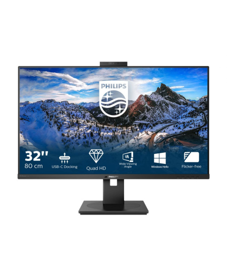 Philips | LCD monitor with USB-C Dock | 326P1H/00 | 31.5 " | IPS | QHD | 16:9 | 75 Hz | 4 ms | 2560 x 1440 pixels | 350 cd/
