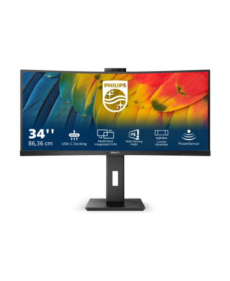 Philips | Curved Monitor | 34B1U5600CH/00 | 34 " | VA | WQHD | 21:9 | 120 Hz | 4 ms | 3440 x 1440 | 350 cd/m² | HDMI ports