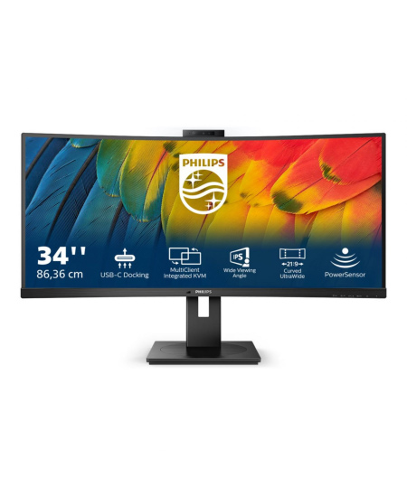 Philips | Curved Monitor | 34B1U5600CH/00 | 34 " | VA | WQHD | 21:9 | 120 Hz | 4 ms | 3440 x 1440 | 350 cd/m² | HDMI ports