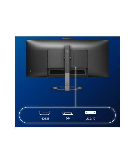 Philips | Monitor with Windows Hello Webcam | 34E1C5600HE/00 | 34 " | VA | 21:9 | 100 Hz | 4 ms | 3440 x 1440 pixels | 300 