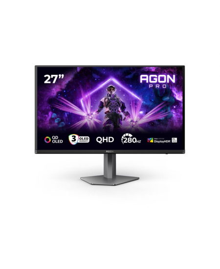 AOC | AG276QZD2 | 26.7 " | OLED | QHD | 16:9 | 240 Hz | 0.03 ms | 2560 x 1440 pixels | 250 cd/m² | HDMI ports quantity 2