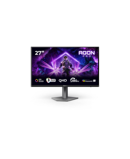 AOC | AG276QZD2 | 26.7 " | OLED | QHD | 16:9 | 240 Hz | 0.03 ms | 2560 x 1440 pixels | 250 cd/m² | HDMI ports quantity 2