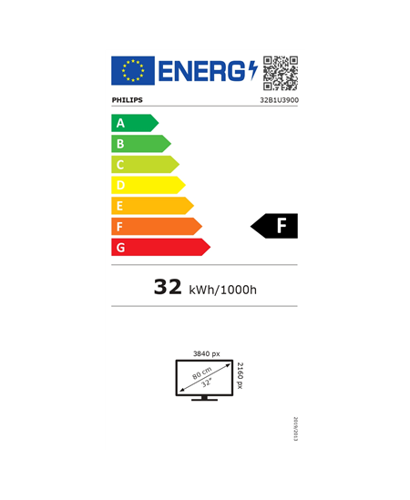 Philips | 32B1U3900/00 | 32 " | VA | 16:9 | 60 Hz | 4 ms | 3840 x 2160 pixels | 350 cd/m² | HDMI ports quantity 2