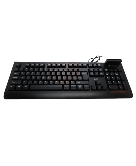 Acer AKW320 | Keyboard | Wired | US | Smart Card Reader | Black | Retil pack