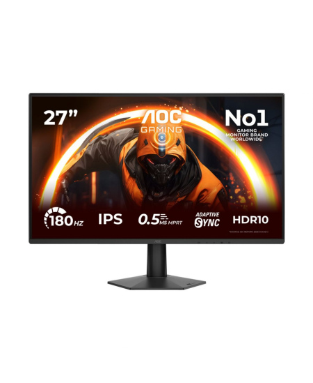 AOC 27G50F | 27 " | IPS | FHD | 16:9 | 144 Hz | 0.5 ms | 1920 x 1080 pixels | 300 cd/m² | HDMI ports quantity 1 | Black