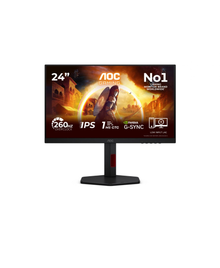 AOC 24G4ZR | 24 " | Fast IPS | FHD | 16:9 | 240 Hz | 1 ms | 1920 x 1080 pixels | 300 cd/m² | HDMI ports quantity 2 | Black