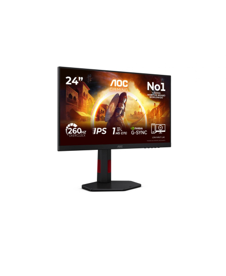 AOC 24G4ZR | 24 " | Fast IPS | FHD | 16:9 | 240 Hz | 1 ms | 1920 x 1080 pixels | 300 cd/m² | HDMI ports quantity 2 | Black