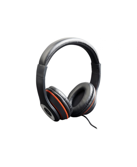 Gembird Stereo headset, "Los Angeles" + microphone, passive noise canceling Black, 3.5 mm