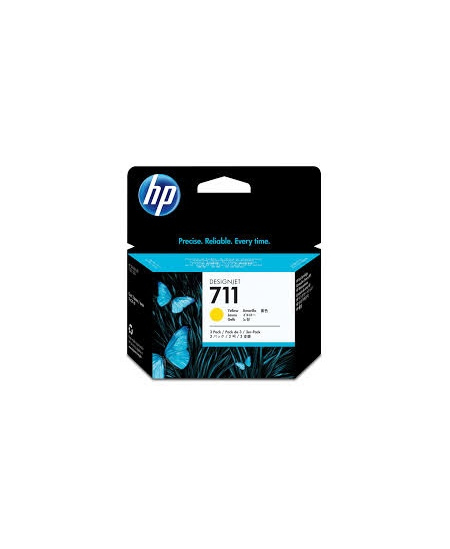 HP 711 3-pack (CZ136A) Rašalinė kasetė, Geltona (SPEC)