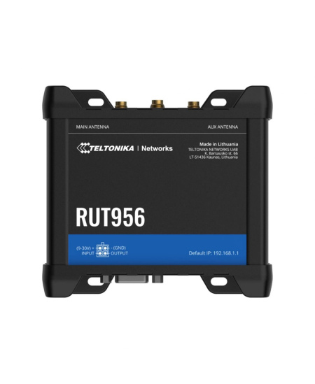 Teltonika | Industrial Router | RUT956 | 802.11n | 10/100 Mbit/s | Ethernet LAN (RJ-45) ports 4 | Mesh Support No | MU-MiMO No |