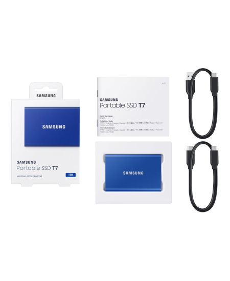 Samsung Portable SSD T7 1000 GB, USB 3.2, Blue